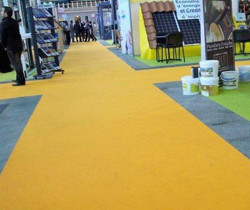 Yellow Exhibition Carpet Carpet Bollard Hire